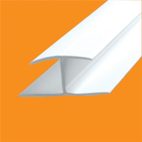 10mm Straight Joint H Mould White 3m PTT